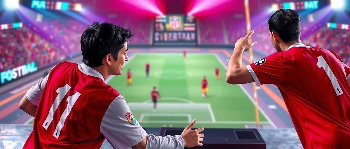 FIFA 21 Indian tournament with FIFA 21 watermark FIFA 21 tournament in India with players competing online and on stage