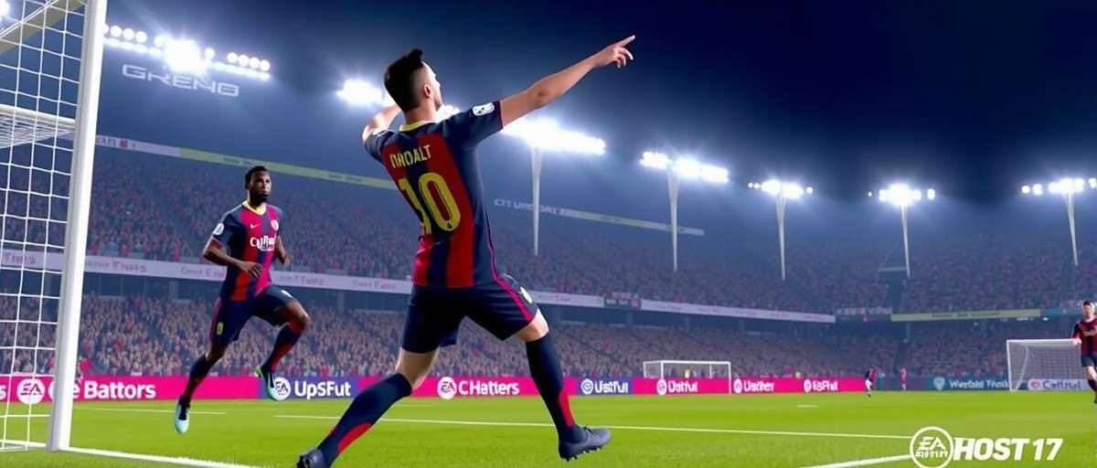 FIFA 21 goal celebration with FIFA 21 watermark FIFA 21 gameplay showing a player scoring a goal with a celebration