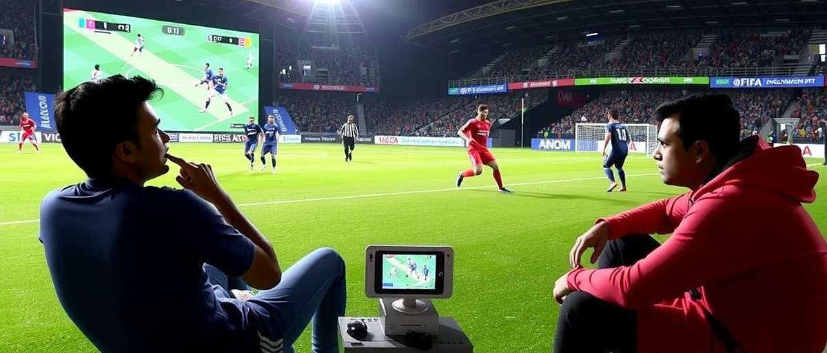 FIFA 21 community in India with FIFA 21 watermark Indian youth playing FIFA 21 and discussing football tactics